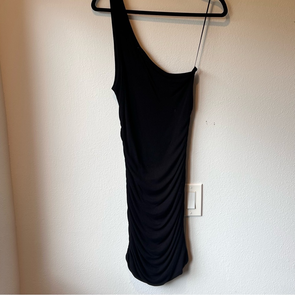 L Space One Shoulder Black Dress NWT Size L